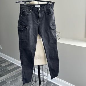James Jeans Dark Gray Straight Leg Cargo Jeans